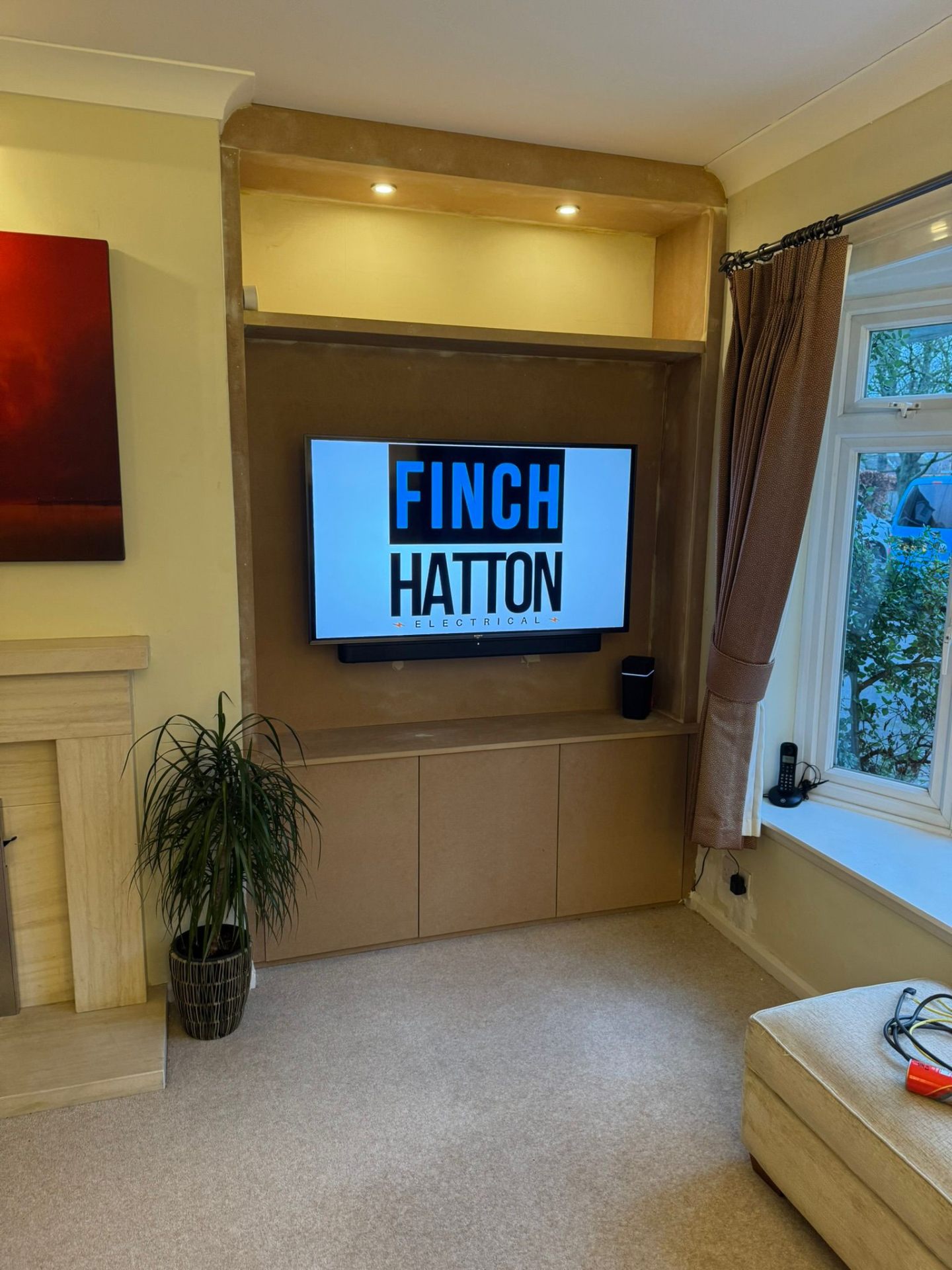 With Storage media wall in Royal Leamington Spa